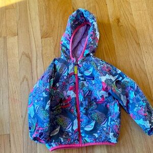 Patagonia Reversible Down Sweater hoody 4T, pink/floral